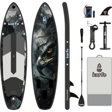 Karfe 320X81X15CM Woven Stitch ve Msl Fusion Tech. Yapı - Şişme Paddle Board ve Deniz Bordu, Full Aksesuarlı Sup Board Seti, Taşınabilir ve Dayanıklı Stand Up Paddle - Kürek Sörfü