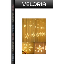 Veloria Premium Cafe Işıkları Işık Zinciri Mekan Süsü Kar Tanesi Perde LED