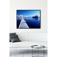 Zemira Postermanya (PSTER12317) Kış Kar Manzara Çerçeveli Tablo 3 (40X50CM)