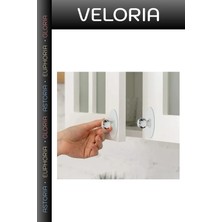Veloria Delux Serisi Duvar Aksesuarı Modern Tasarım Dekoratif Eşya Kristal Görünümlü Tutacak Seti