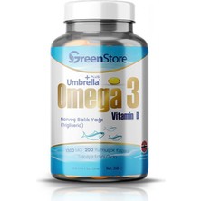 Green Store Umbrella Plus Omega 3 Norveç Balık Yağı 1300 mg 200 Kapsül