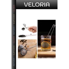 Veloria Premium Çay Hazırlama Mutfak Gereci Paslanmaz Çelik Bitki Çayı Demleme Süzgeci