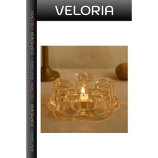 Veloria Özel Seri Mum Altlığı Içecek Aksesuarı Sıcak Tutucu Cam Isıtma Standı