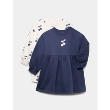 Marks & Spencer Kiraz Desenli 2'li Sweatshirt Elbise Seti
