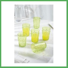 Astraltech Akrilik Yeşil 6'lı Kısa Bardak & Su Meşrubat Kahve Yanı Bardağı 400 ml ( Cam Değildir ) Bezoss