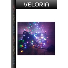 Veloria Balkon Işığı Oda Lambası Etkinlik Süsü 10M 100 LED Damla Uçlu LED Işık Rgb Işık Siyah Kablo