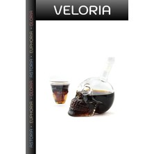 Veloria Premium Tarz Ürünler Gösterişli Görsel Kuru Kafa Şişe 550 Ml.