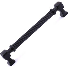 Zemira Burma Mat Siyah Metal Kulp 128 mm 12.8 cm Mobilya Çekmece Mutfak Dolabı Dolap Modern Kapak Kulpları