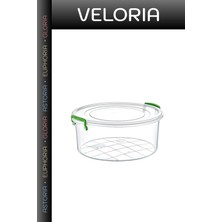 Veloria Delux Serisi Buzdolap Düzenleyici Ev Düzeni Sofralık Eşya Yuvarlak Saklama 4 Litre
