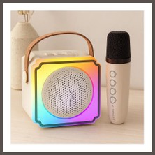 Nexora Living Karaoke Mikrofonlu Taşınabilir Bluetooth Hoparlör (Işıklı, USB Şarjlı) Nxrlvng