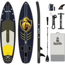 Karfe 320X81X15CM Woven Stitch ve Msl Fusion Tech. Yapı - Şişme Paddle Board ve Deniz Bordu, Full Aksesuarlı Sup Board Seti, Taşınabilir ve Dayanıklı Stand Up Paddle - Kürek Sörfü