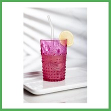 Astraltech Akrilik Pembe Tekli Kısa Bardak & Su Meşrubat Kahve Yanı Bardağı 400 ml ( Cam Değildir ) Bezoss