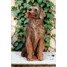 Libre Design Dekoratif 35CM Kahverengi Çoban Köpeği Ev Balkon Bahçe Dekorasyon Bohem Biblo Heykel