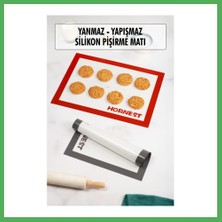 Astraltech Fırınlanabilir Kendinden Yağlı Silikon Pişirme Matı Hamur Açma Matı Silpat 30X40 cm 1 Adet Bezoss
