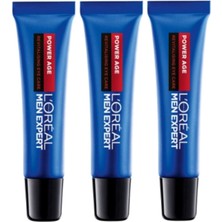 L'Oréal Paris Men Expert L'oreal Paris Men Expert Power Age Hyalüronik Asitli Göz Bakım Kremi 3 x 15 ml