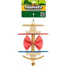 RodMozz Kemirgen Oyuncağı, Hasır Örgü, Çubuklu, Fiyonklu, Renkli