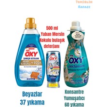 Mr.Oxy Arap Sabunu ve Soda Katkılı Çamaşır Deterjanı 1480 ml  Beyazlar ,parfümüm Liberte Konsantre Yumuşatıcı 1440 ml 60 Yıkama ve 500 ml Elde Yıkama Bulaşık Deterjanı