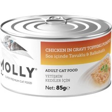 Molly Sos Içinde Tavuklu ve Balkabaklı Yetişkin Kedi Konservesi 85 gr