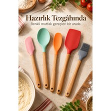 Teknoşık Renkli Mutfak Seti Spatula Kaşık ve Fırça