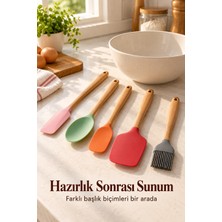 Teknoşık Mutfak Gereçleri Seti Ahşap Görünümlü Saplı Renkli Başlıklar