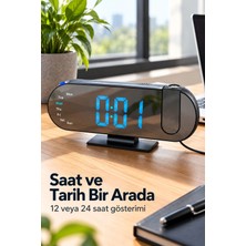 Hace Bazaar Projeksiyonlu Dijital Saat Ayarlanabilir Yansıtma Parlaklığı Ile -Hcb