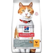 Hill's Young Adult Sterilised Tavuklu Kısırlaştırılmış  Yetişkin Kedi Maması 3 kg (Açık)