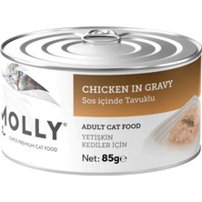 Molly Sos Içinde Tavuklu Yetişkin Kedi Konservesi 85 gr