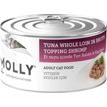 Molly Et Suyu Içinde Ton Balıklı ve Karidesli Yetişkin Kedi Konservesi 85 gr