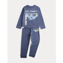 Marks & Spencer Hot Wheels™ Baskılı Saf Pamuklu Pijama Takımı
