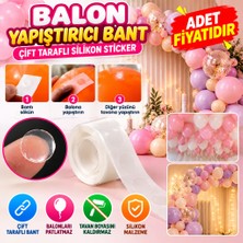 Popüler Sepet Damla Model Çift Taraflı Yapışkan Balon Yapıştırıcısı (Adet Fiyatıdır)