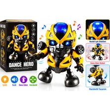 Duman Dance Hero Sarı Siyah Robot Oyuncak Işıklı Sesli Dans Eden Robot