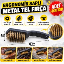 Popüler Sepet Metal Tel Fırça Plastik Saplı Pas Kir Sökme Temizleme Fırçası (Adet Fiyatıdır)