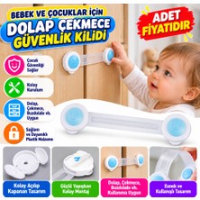 Popüler Sepet Bebek ve Çocuklar Için Dolap Çekmece Emniyet Güvenlik Kilidi (Adet Fiyatıdır)