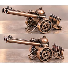 Armüz Dekoratif Savaş Topu Arabası Metal Masa Aksesuarı ALK6247