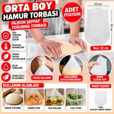 Popüler Sepet Orta Hamur Torbası Silikon Şeffaf Hamur Yoğurma Torbası Ekmek Makarna Mantı Hamuru Kolay (Adet Fiyatıdır)