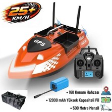 Sazan Yemleme Botu Flytec V802 Pro 500M Menzilli, Gps'li, 160 Konumlu, Oto Eve Dönüş, Yüksek Kapasiteli Batarya, Yüksek Hızlı (25KM/S Hız) Balık, Sazan Yemleme Teknesi ve Botu + Çantalı Normal Paket
