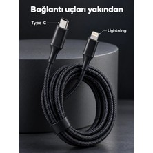 Armüz Hızlı Şarj ve Veri Aktarımı Için LED Göstergeli Örgülü Kablo