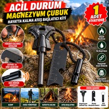 Popüler Sepet Acil Durum Magnezyum Çubuk Çakmaktaşı Hayatta Kalma Ateş Başlatıcı Çakmak Kiti Düdük Hediyel