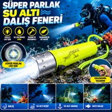 Popüler Sepet Süper Parlak LED Su Altı Dalış Feneri – Taşınabilir, Su Geçirmez ve Darbeye Dayanıklı El Feneri