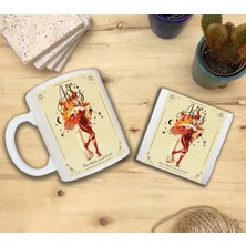 Harikapoli Burçlar / Koç Burcu Set 8 - Standart Kupa-Taş Bardak Altlığı 1