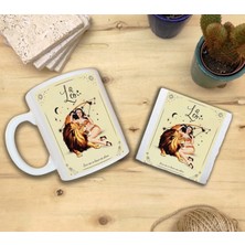 Harikapoli Burçlar / Aslan Burcu Set 8 - Standart Kupa-Taş Bardak Altlığı 1