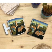 Harikapoli Kediler ve Sanat/salvador Dali Belleğin Azmi Set 9-T Kulplu Fincan Kupa-Taş Bardak Altlığı 1