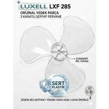 Luxell -LXF-285-SERT-VANTILLATÖR-PERVANESI-ŞEFAF Beyaz