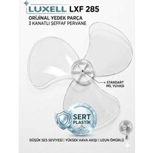 Luxell -LXF-285-SERT-VANTILLATÖR-PERVANESI-ŞEFAF Beyaz