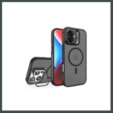 Bezos Joko iPhone 16 Uyumlu Flet Lens Magsafe Kapak - Siyah Nhr