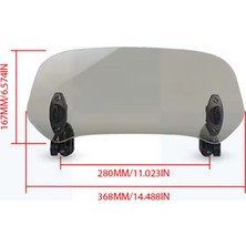 Gogo Premium Universal Rüzgar Saptırıcı Cam ( Deflektör ) Ayarlanabilir Asansörlü 368 x 167 mm Füme