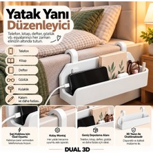 Dual 3D Yatak Yanı Düzenleyici | Askılı Yatak Kenarı Organizer | Çocuk Odası Genç ve Yetişkin Yatak Odası Yatak Yanı Düzenleyici