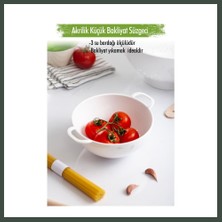 Bezos Akrilik Beyaz Mini Pirinç Süzgeçi & Bakliyat Süzgeçi (3 Su Bardağı Ölçülü) Nhr