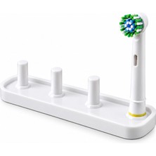 Hopsepete Oral B Uyumlu Diş Fırçası Yedek Başlık Standı 4'lü Düzenleyici Tutucu Banyo Organizer
