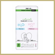 Bezos Natural Double Soft Bebek Bezi Fırsat Paketi 3 Beden 42 Adet Za